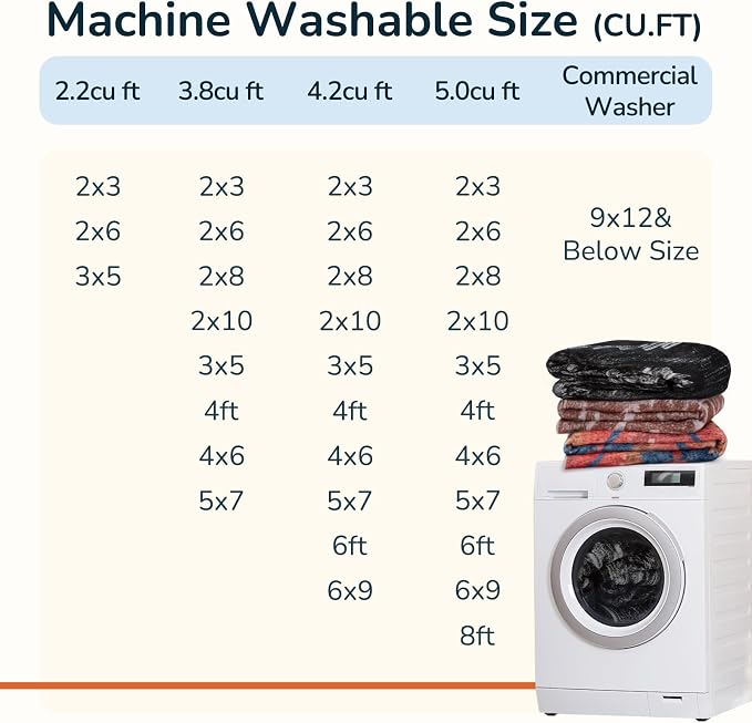 BESTSWEETIE Area Rug 6x9 Rug Machine Washable Rug Non-Slip Low Pile Print - Image 5