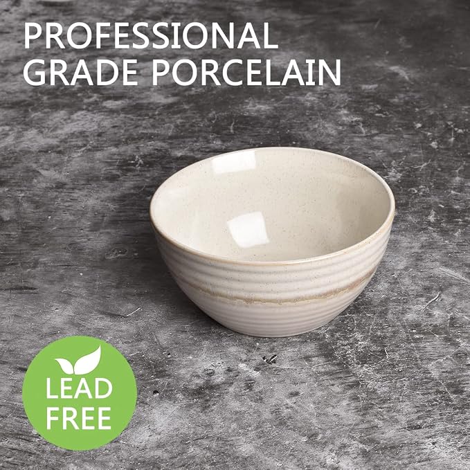 Ceramic Cereal Bowl Set of 4, 26 Oz, Soup Bowl - Image 3