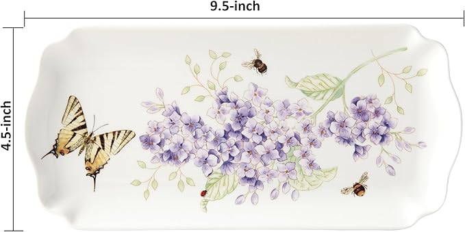 Lenox Serving Tray, Butterfly Meadow Everyday Rectangular Serving Tray - Image 2