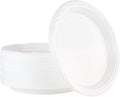 100 Count Disposable 10 Inch White Plastic Dinner Plates Extra Large by PLASTICPRO