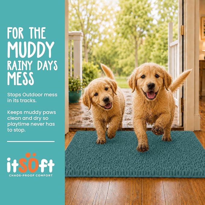 Dog Rugs for Muddy Paws 59x21 | Cleaner Mud Free Floors | Muddy Dogs Mats for - Image 2