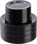 BESTSTAR 200PCS Black Plastic Plates Set | 100 10.25 inch Dinner Plates and 100 by BESTSTAR