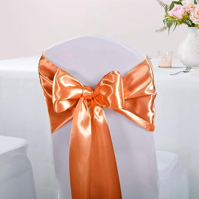 15 Pack Orange Table Runners, 12x108 Inches | Satin, Silk and Smooth Fabric - Image 5