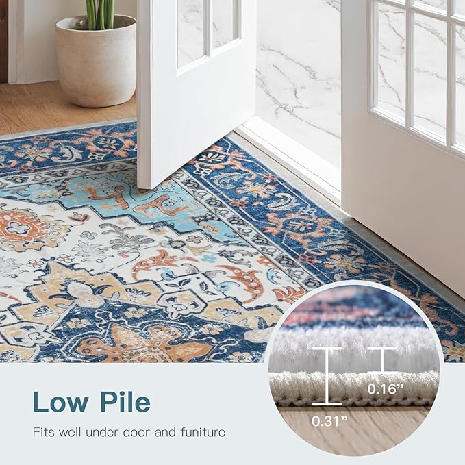 Lofus 2x6 Hallway Washable Runner Rug, Vintage Kitchen Runners Non Slip - Image 7