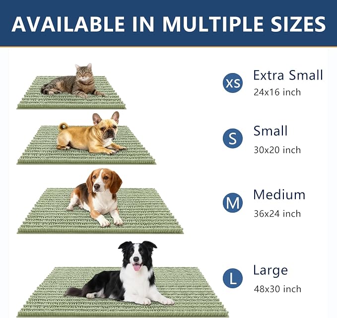 Smiry Dog Door Mat for Muddy Paws 70x24, Absorbent Dirt Trapper, Non-Slip - Image 3