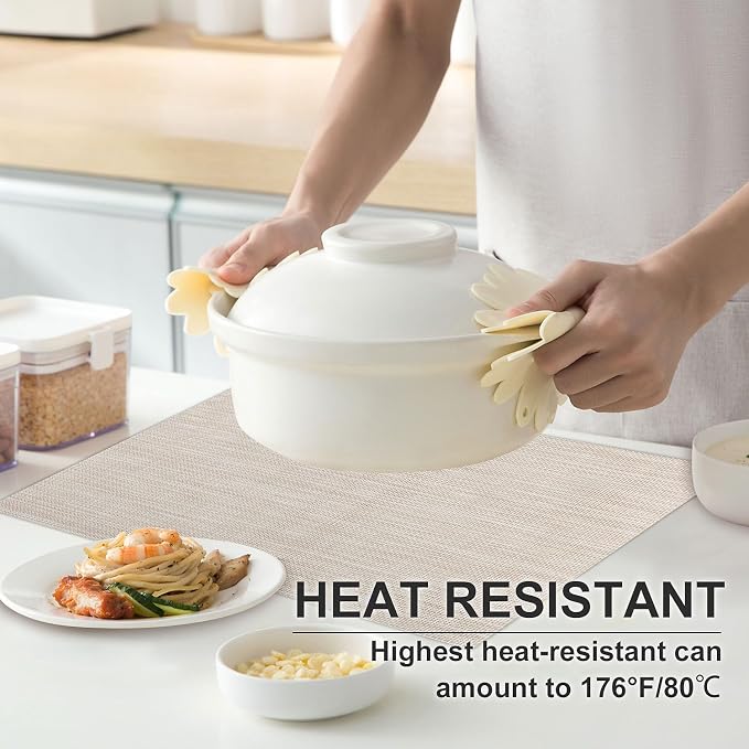 Vinyl Placemats Set of 6, PVC Woven Washable Non-Slip Table Mats, Heat - Image 3