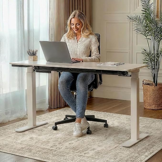 48"x60" Office Chair Mat for Hardwood Tile Floor, Under Desk Carpet Protector - Image 2