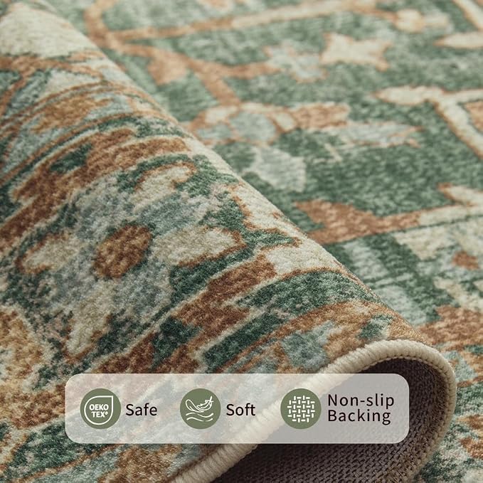 Rugxara 8x10 Area Rugs for Living Room Bedroom, Large Washable Rug, Non Slip & - Image 6