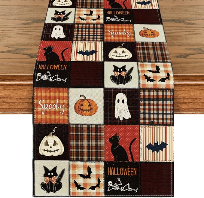 Artoid Mode 210 GSM Halloween Table Runner 13x60 Inch Home Party Decor | Black by ArtoidMode