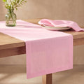Solino Home 100% Pure Linen Table Runner Pink, Fete 14 x 144 Inch Long | Table by SolinoHome