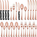 48 Pcs Rose Gold Silverware Set by MUTNITT