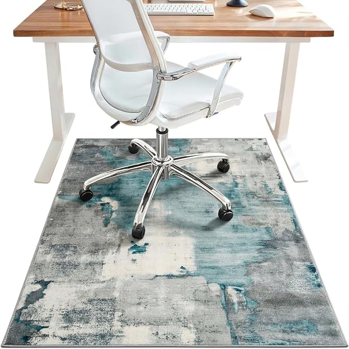 36"x48" Office Chair Mat for Hardwood Tile Floor, Under Desk Carpet Protector by BESBLEE