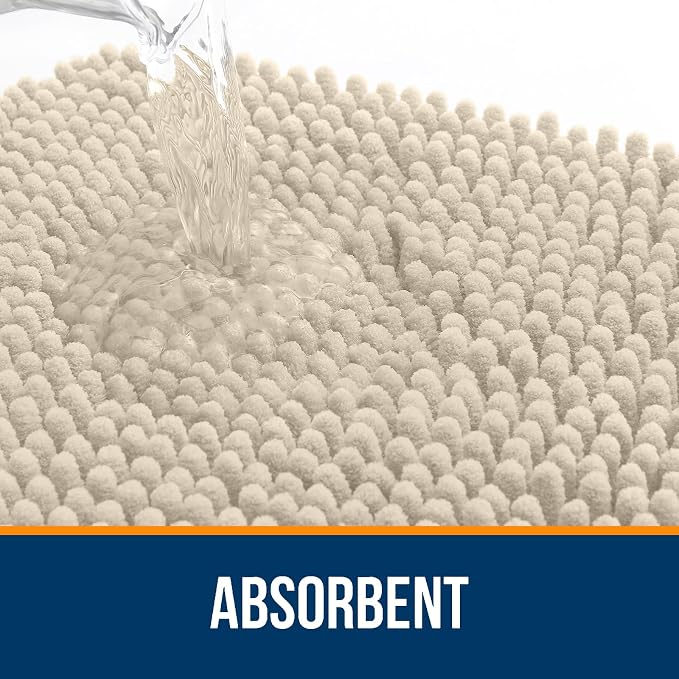OLANLY Large Bathroom Rugs 40x24, Extra Soft Absorbent Chenille Bath Rugs - Image 4