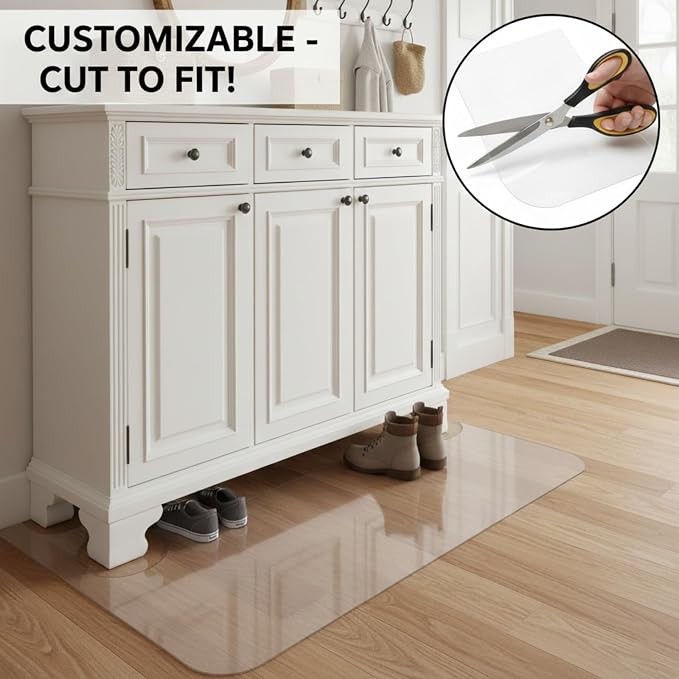 Clear Runner Mat for Hallway, 2x6ft Waterproof Plastic Floor Protector for - Image 6