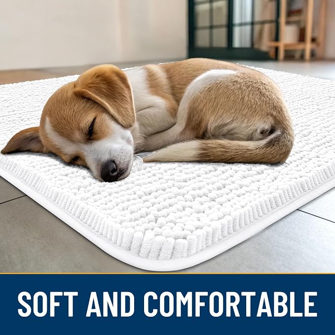 Smiry Dog Door Mat for Muddy Paws 70x24, Absorbent Dirt Trapper, Non-Slip - Image 2