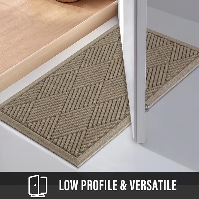HIYARD Sturdy Front Door Mat, Absorbent Muddy Dirt Resist Welcome Door Mats - Image 6