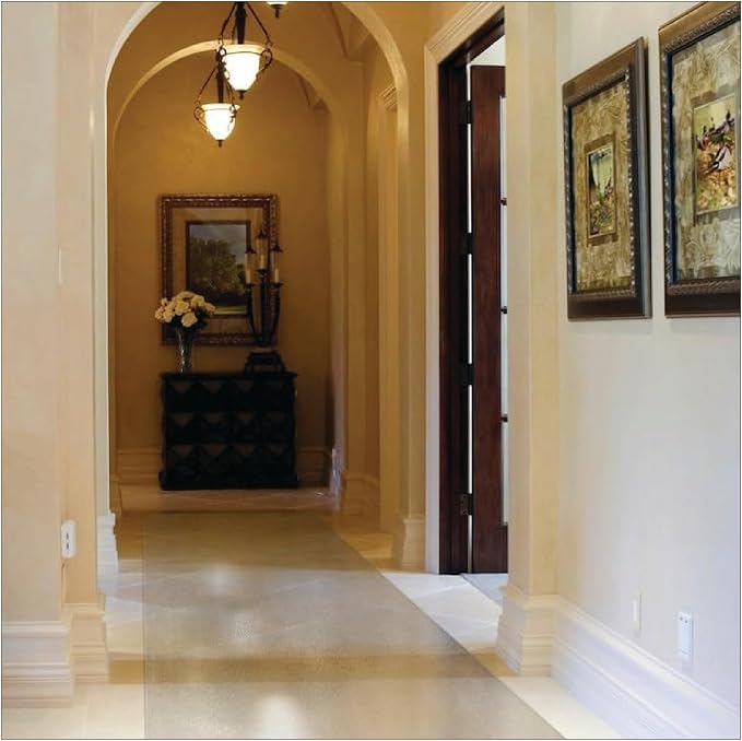 Clear Hard Floor Runner, USA Made, 36 x 144 Inch, 2mm Thick Clear Vinyl - Image 2