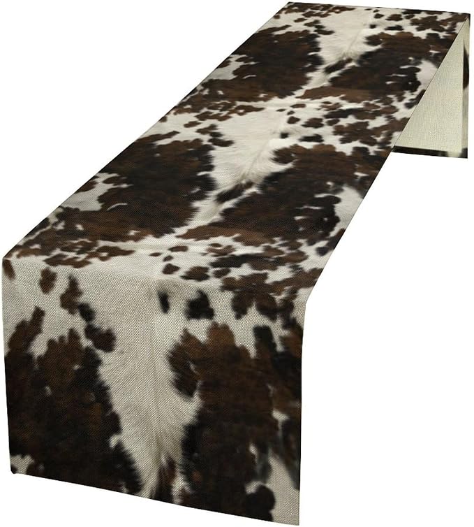 Cow Print Table Runner, 13x108 Inch by Yearn+Jear