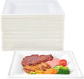 150 Piecs Compostable Square Paper Plates, 10 inch by ECOLipak