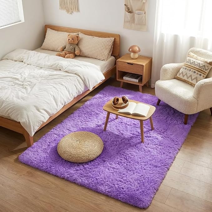Mugorn 3x5 Rugs for Bedroom, Fluffy Area Rugs for Living Room, Soft Shag Kids - Image 8