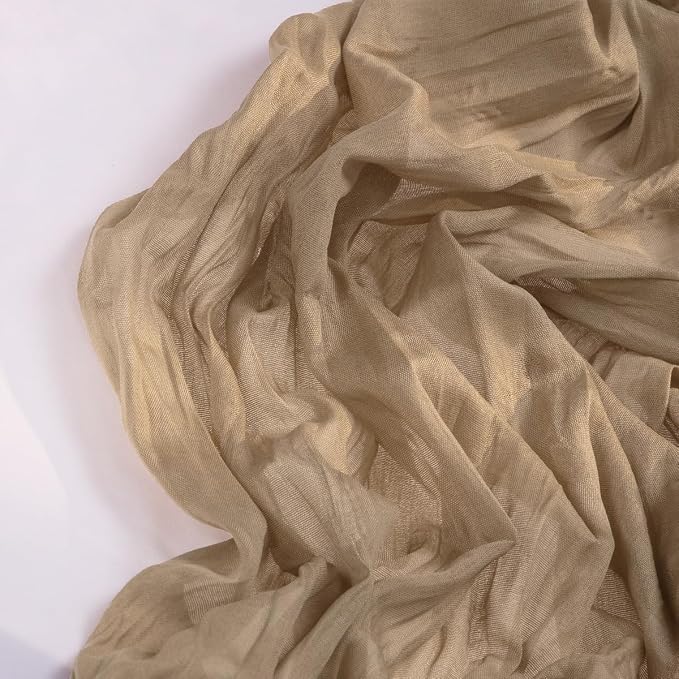 DeZerlor Nude Cheesecloth Table Runners 4 Pack Fall Runners | 120Inch Gauze - Image 3