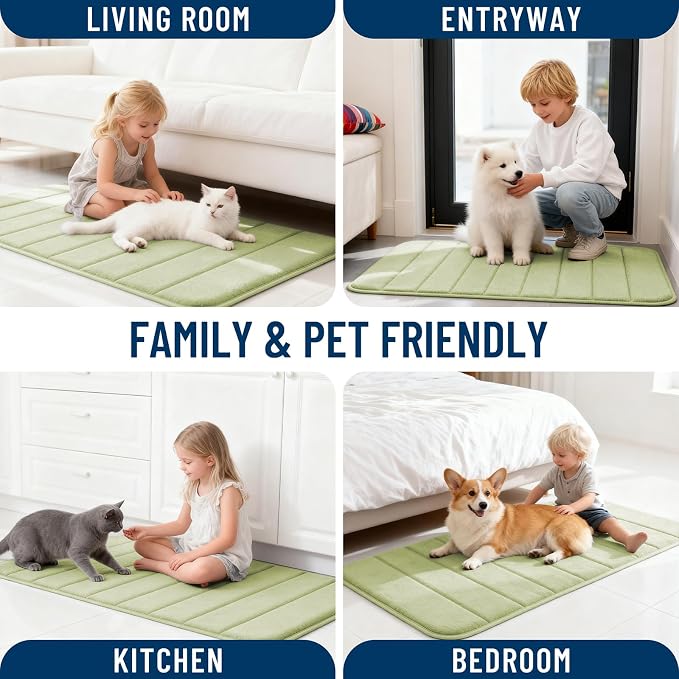 OLANLY Memory Foam Bath Mat 35x24, Super Soft Absorbent Bathroom Rugs, Quick Dry - Image 9