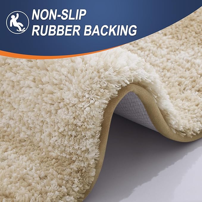 OLANLY Bathroom Runner Rugs Mat 59x20, Extra Soft Absorbent Microfiber Bath Rugs - Image 4