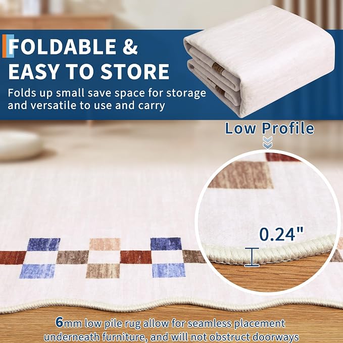 Rug Runners for Hallways 2x8 Washable Kitchen Runner Rug Non Slip Low Pile - Image 5