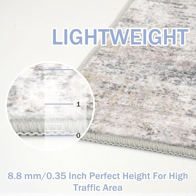 IOHOUZE Abstract Runner Rug 3x7 Ft Washable Runners - Image 4