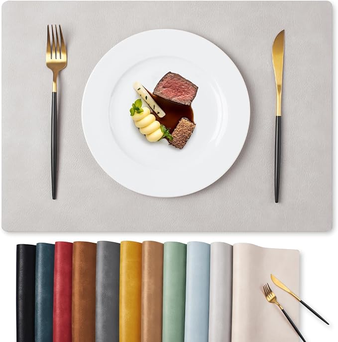 MOSAYT Vinyl Placemats Set of 12-12 X 17 Inch by MOSAYT