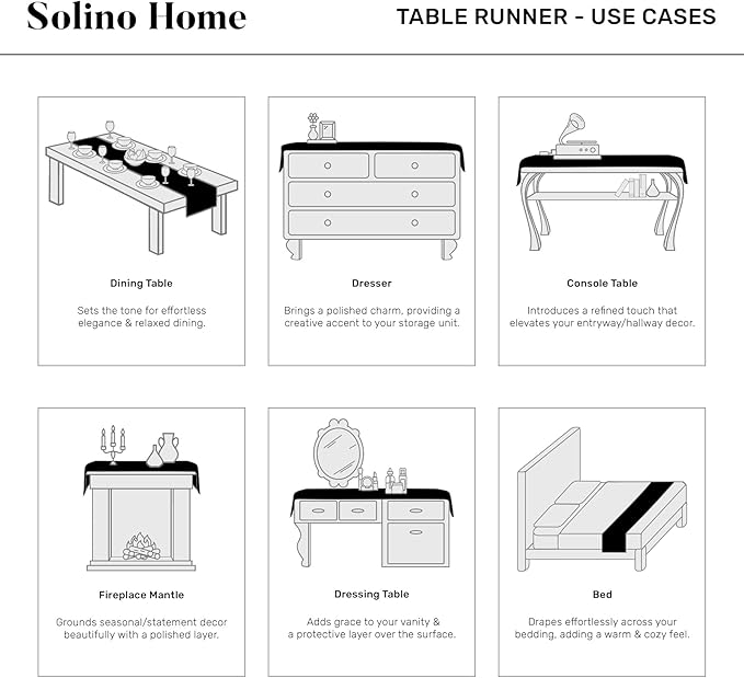 Solino Home 100% Pure Linen Table Runner Blue Denim, Athena 14 x 120 in | Table - Image 6