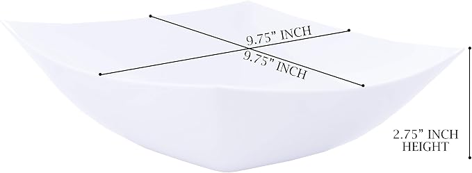 PLASTICPRO Disposable 64 ounce Square Serving Bowls, Party Snack or Salad Bowl - Image 2