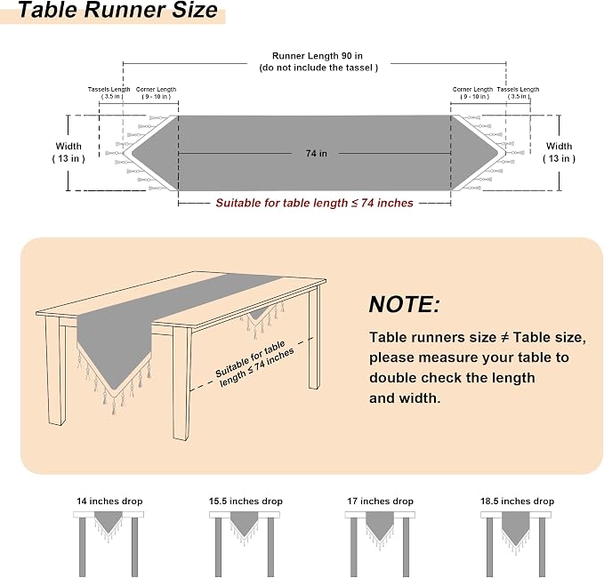Loom and Mill Vintage Jacquard Damask Table Runner 13x90 inch, Burgundy | - Image 2