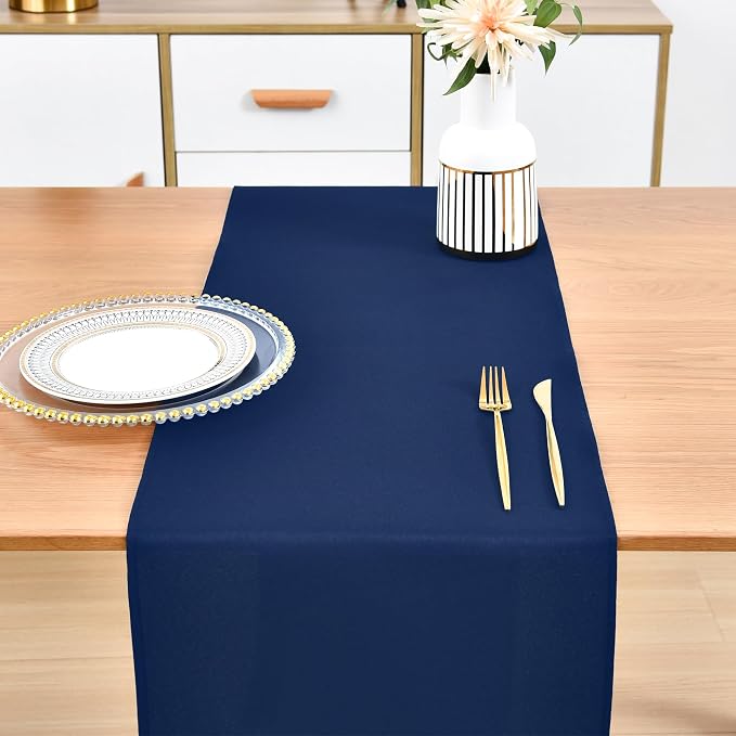Farmhouse Navy Blue Table Runner Dining Table Runners 48 Inches Long Coffee - Image 7
