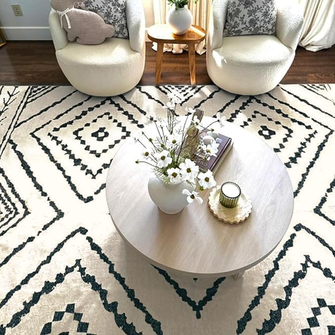 BESTSWEETIE Area Rug 5x7 Rug Machine Washable Non-Slip Low Pile Print Pattern - Image 7
