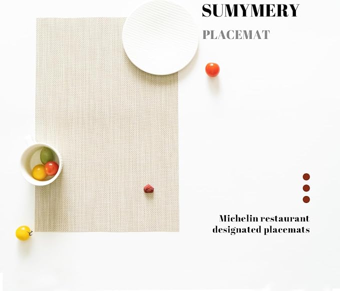 Placemats Set of 12 Vinyl/Plastic Woven Place Mats - Image 5