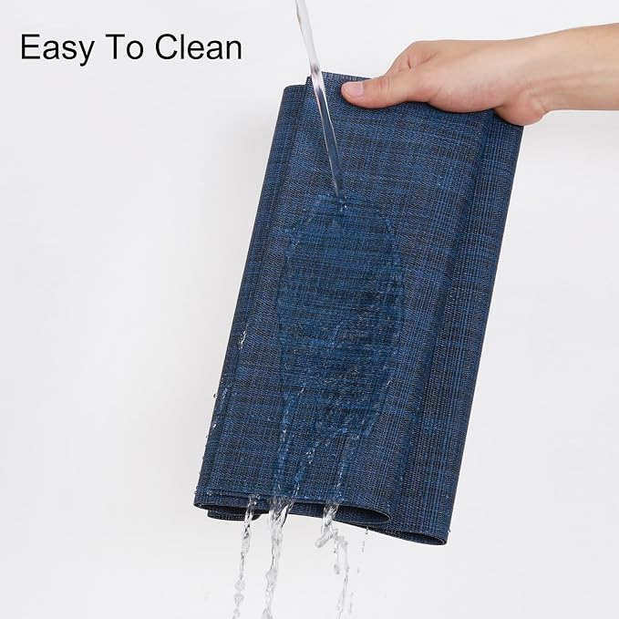 Table Runner 72 Inches Long, Vinyl Woven Heatproof Table Runners | Washable - Image 3