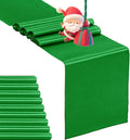 10-Pack Satin Table Runner Emerald 12 x 108 inches Long, Table Runners by Hahuho