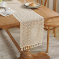 meioro Crochet Lace Table Runner, 12x72 Inch Boho Cotton Table Runners by meioro