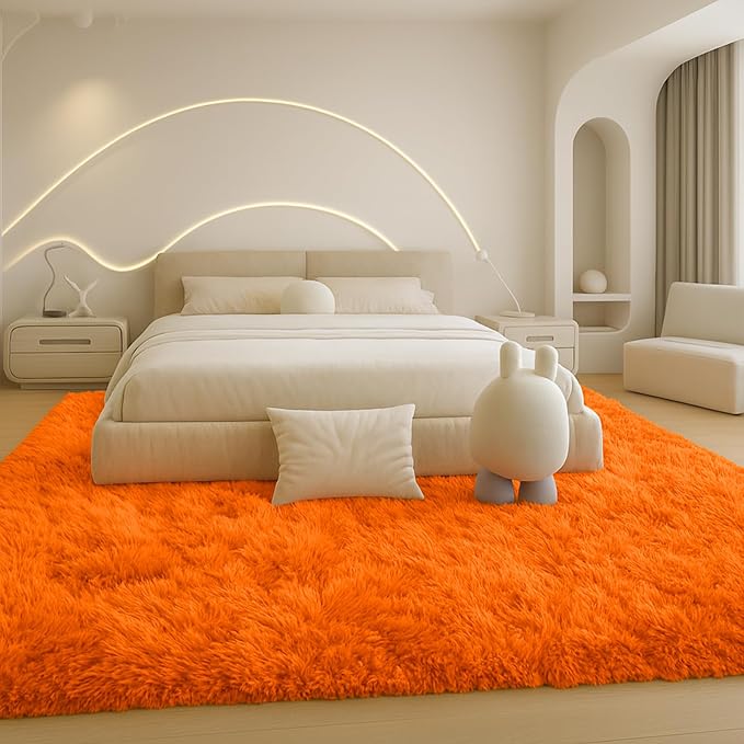 5x7 Plush Fluffy Area Rugs, Large Soft Carpet, Upgraded Non-Slip Rectangular Rug - Image 4
