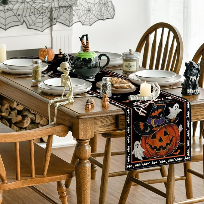 Artoid Mode 210 GSM Halloween Table Runner 13x36 Inch Home Party Decor | Wizard - Image 4
