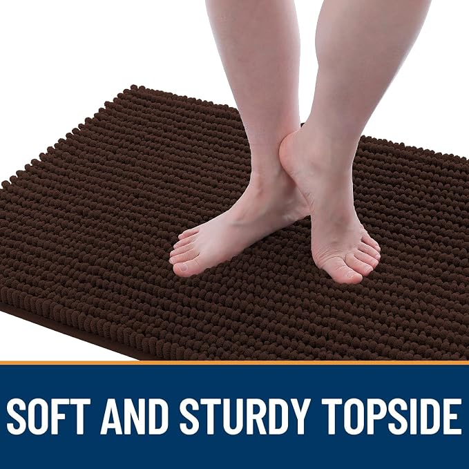 OLANLY Dog Door Mat for Muddy Paws 36x24, Ultra Absorbent Chenille Mud Doormat - Image 3
