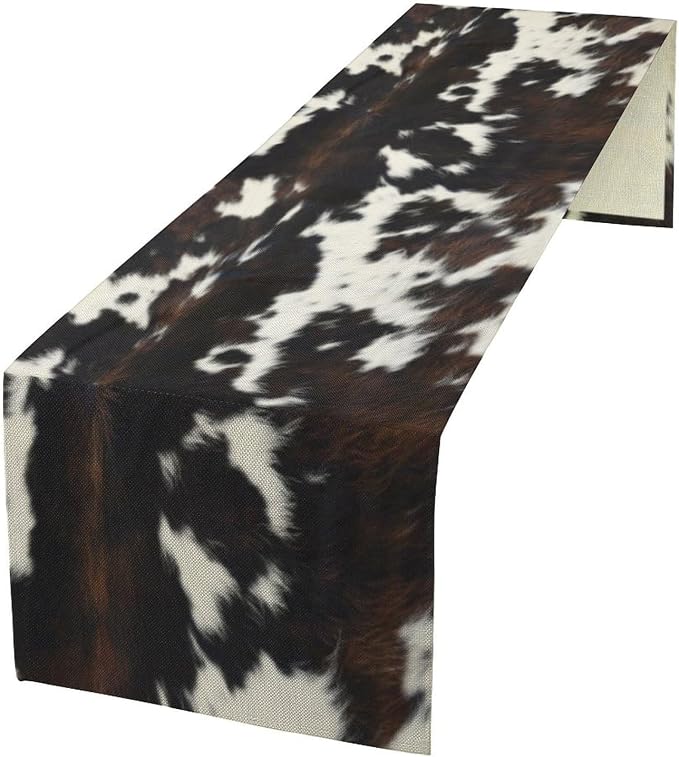 Cow Print Table Runner, 13x108 Inch by Yearn+Jear
