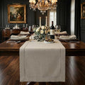 Signature Linen™ by D'Moksha Natural Table Runner 90 Inches Long, 100% Pure by DMokshaHomes