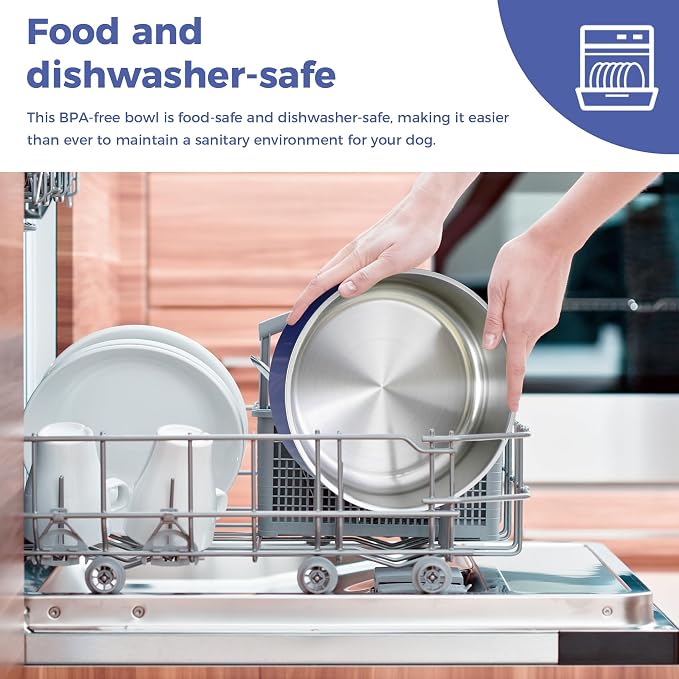 WENBOKMIN Dog Bowl, Stainless Steel Food and Water Bowl, Dishwasher Safe - Image 3