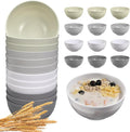 12 Pcs Unbreakable Cereal Bowls Set, 26 Oz Wheat Straw Bowls Set, Microwave & by StayHealthyStayHappy