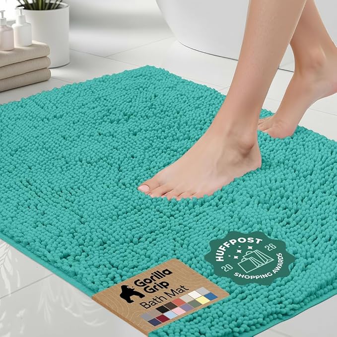 GORILLA GRIP Bath Rug Mat 36x24, Soft Absorbent Chenille, Quick Dry Microfiber by Unknown