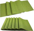 PIGCHCY Elegant Placemats and Table Runner, Washable Durable Plastic, Sage Green by PIGCHCY