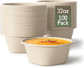 32 Ounce Large Paper Bowls Disposable Soup Bowl Disposable Heavy Duty by Homestockplus