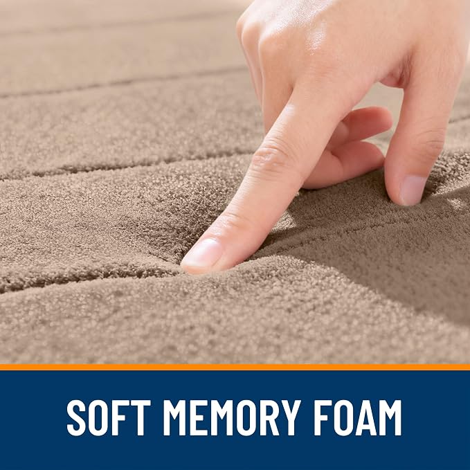 OLANLY Memory Foam Bath Mat 30x20, Super Soft Absorbent Bathroom Rugs, Quick Dry - Image 5